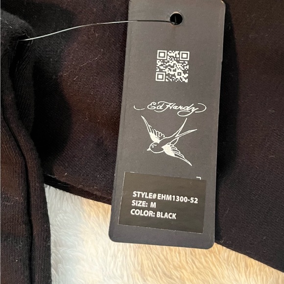 Ed Hardy Black Hoodie sz M NWT! - Picture 5 of 8